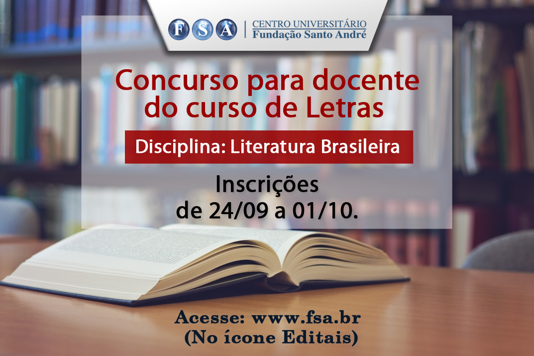 Você está visualizando atualmente Contratação de docente para a disciplina Literatura Brasileira