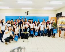 Visita de estudantes do SESI na Fundação Santo André