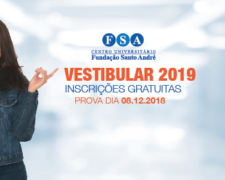 Fundação Santo André realiza vestibular 2019 para 62 cursos, no próximo sábado