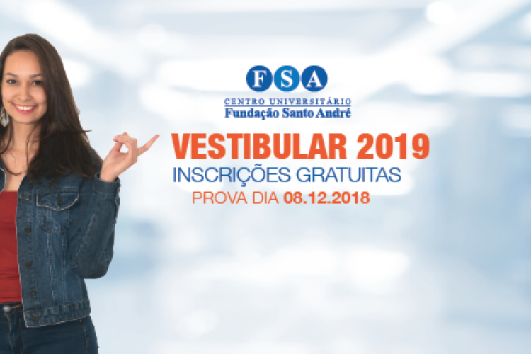 Fundação Santo André realiza vestibular 2019 para 62 cursos, no próximo sábado