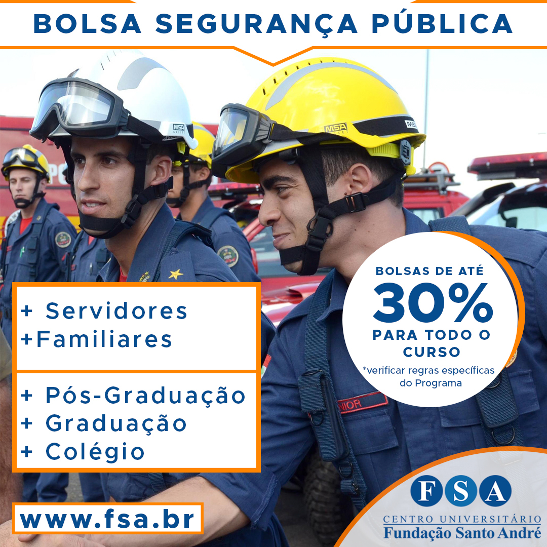 Você está visualizando atualmente Fundação Santo André abre programa de Bolsa para Servidores e Familiares da Segurança Pública