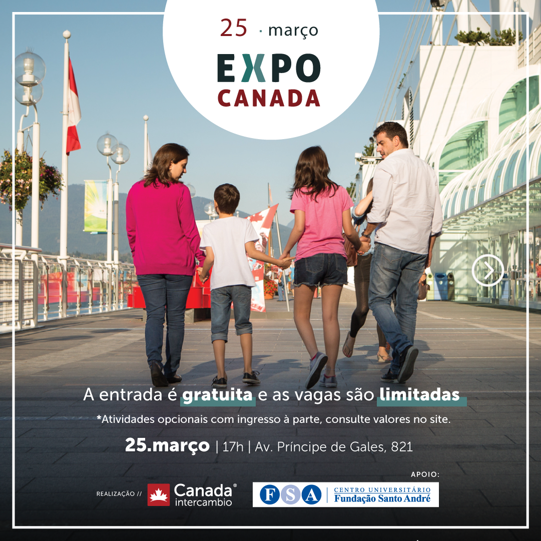 Você está visualizando atualmente Expo Canadá dia 25 de março em Santo André