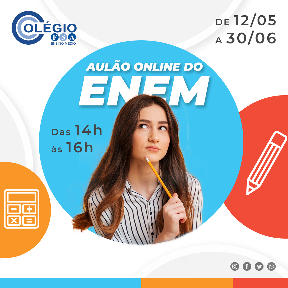 Você está visualizando atualmente Colégio da Fundação Santo André promove “Aulão” online do ENEM