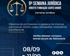 Centro Universitário Fundação Santo André realizará sua 9ª Semana Jurídica – online