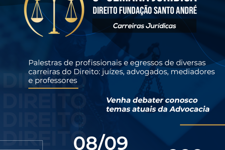 Centro Universitário Fundação Santo André realizará sua 9ª Semana Jurídica – online