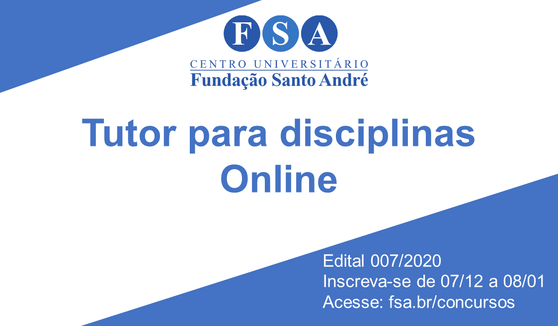 Fundação Santo André contrata “Tutor para disciplinas online”