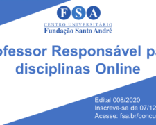 Fundação Santo André contrata “Professor responsável para disciplinas online”