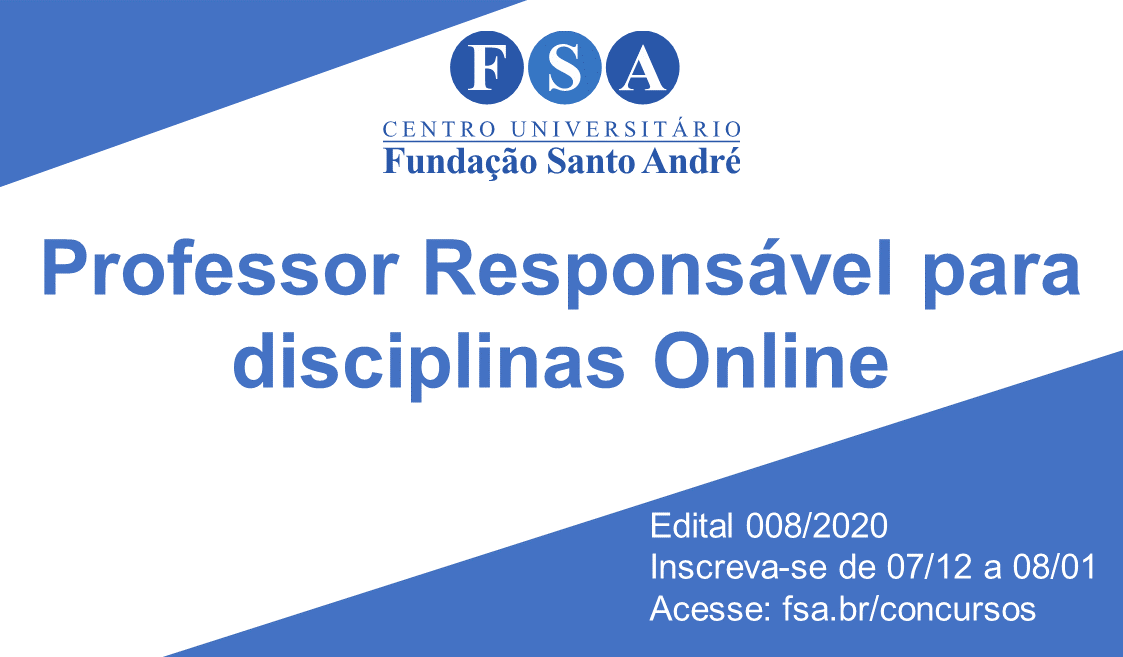 Você está visualizando atualmente Fundação Santo André contrata “Professor responsável para disciplinas online”