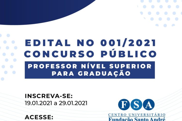 Fundação Santo André contrata Professores – Nível Superior para Graduação