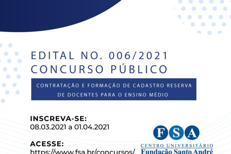 Fundação Santo André contrata Professores para o Ensino Médio