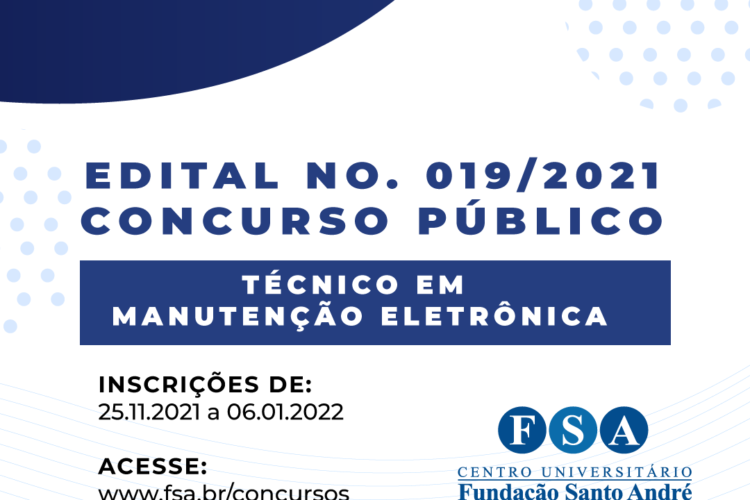 Fundação Santo André contrata Técnico em Manutenção Eletrônica