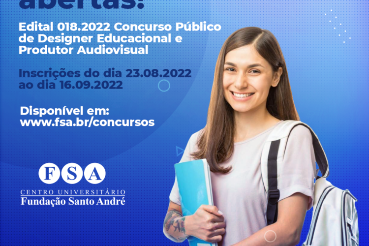 Fundação Santo André contrata Designer Educacional e Produtor Audiovisual