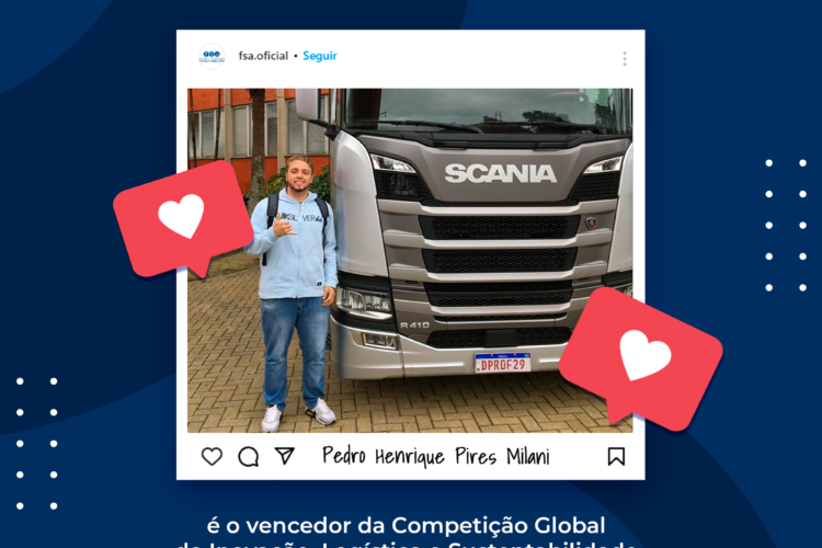 Aluno da FSA vence Programa Inovathon da Scania e ganha viagem para Suécia