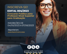 Fundação Santo André contrata Professor Nível Superior Graduação