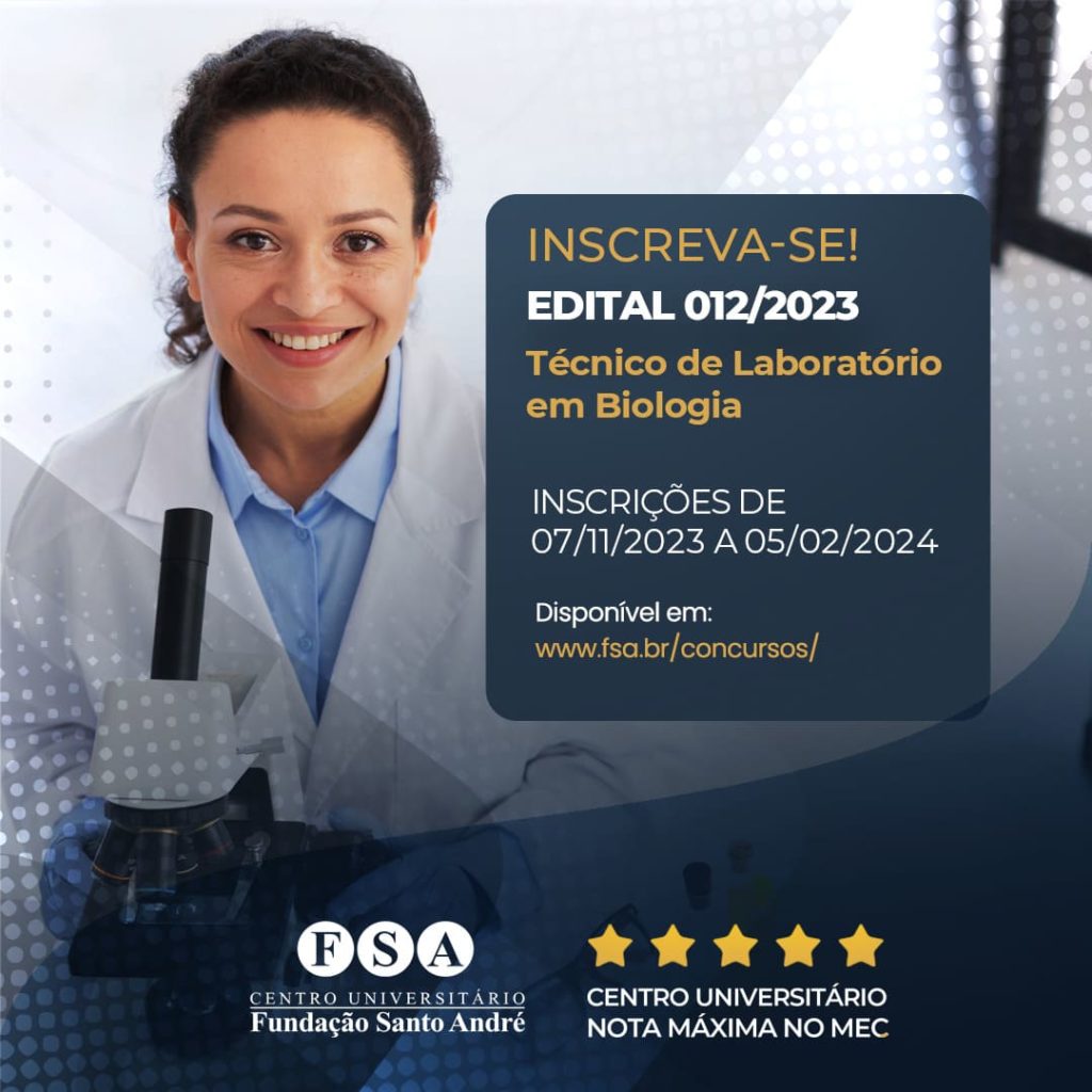 Leia mais sobre o artigo Fundação Santo André abre concurso de Técnico de Laboratório em Biologia
