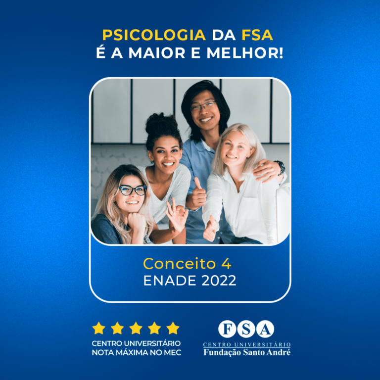 Curso de Psicologia da Fundação Santo André recebeu nota 4 no ENADE