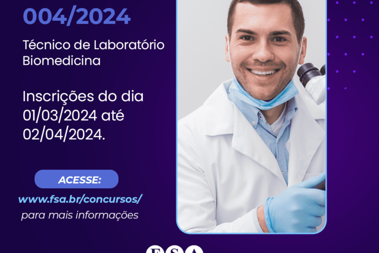 Fundação Santo André abre concurso de Técnico de Laboratório Biomedicina