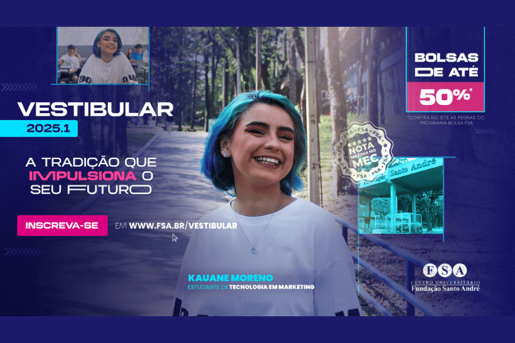 Fundação Santo André oferece 35 cursos de graduação em seu vestibular 2025.1
