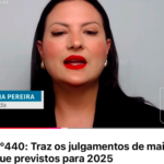 Professora Juliana Pereira, do Curso de Direito, Comenta Decisão do STJ em Entrevista à TV Justiça